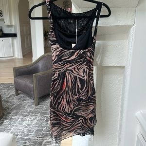 Tiger mist mini animal print dress NWT